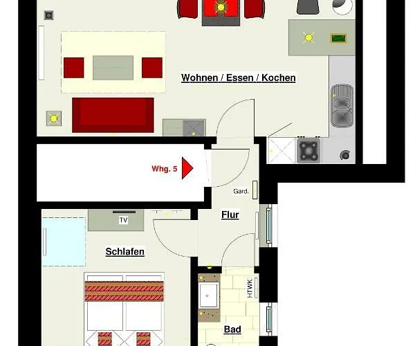 Geele Hus 5 公寓 比苏姆